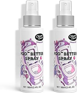 Clean-n-Fresh Toilet Spray for Poop, Lavender 6.8 Fl.Oz, Air Freshener Bathroom Spray, Odor Eliminator| Up to 400+ Uses