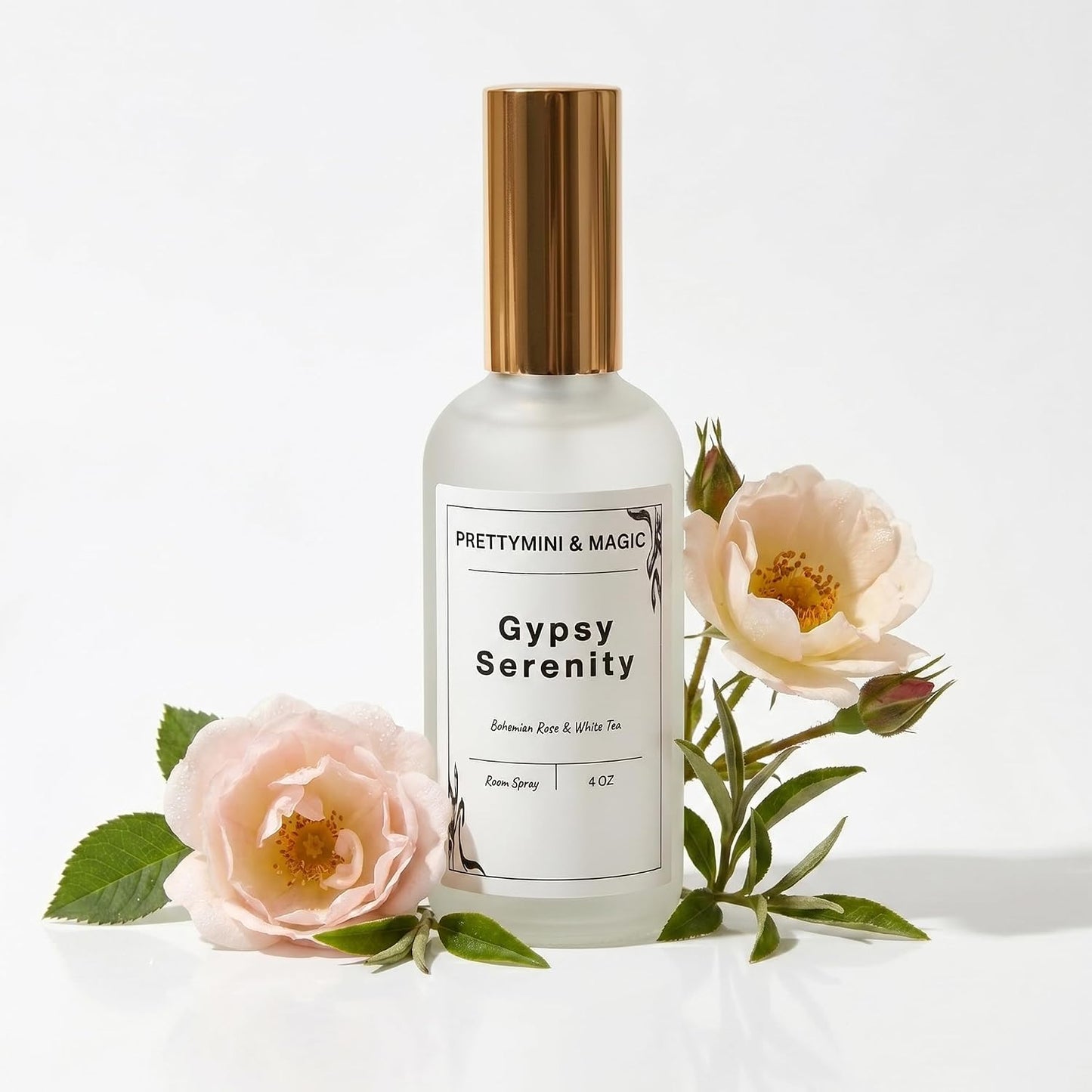 Room Spray 4oz – Bohemian Rose & White Tea Scent for Home, Bedding, Pillows & Sheets – Calming Air Refresher, Cozy Home Scent Spray, Mini Room Spray for Bedrooms & Living Spaces