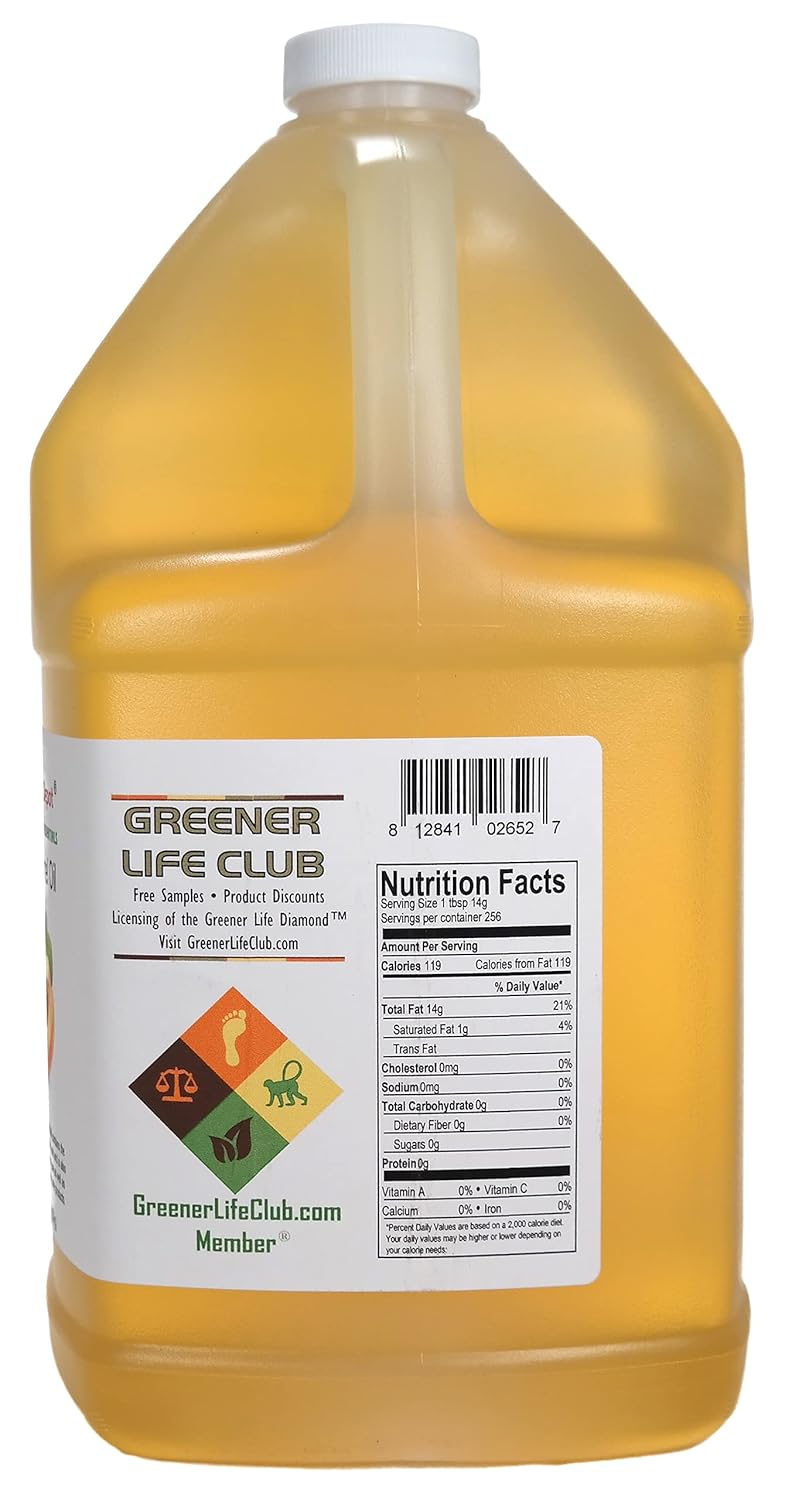 Apricot Kernel Oil - 1 Gallon (128 oz) - Food Grade - Safety Sealed HDPE Container with Resealable Cap - 100% Pure and Natural for Hair, Skin, Massage, and Cooking