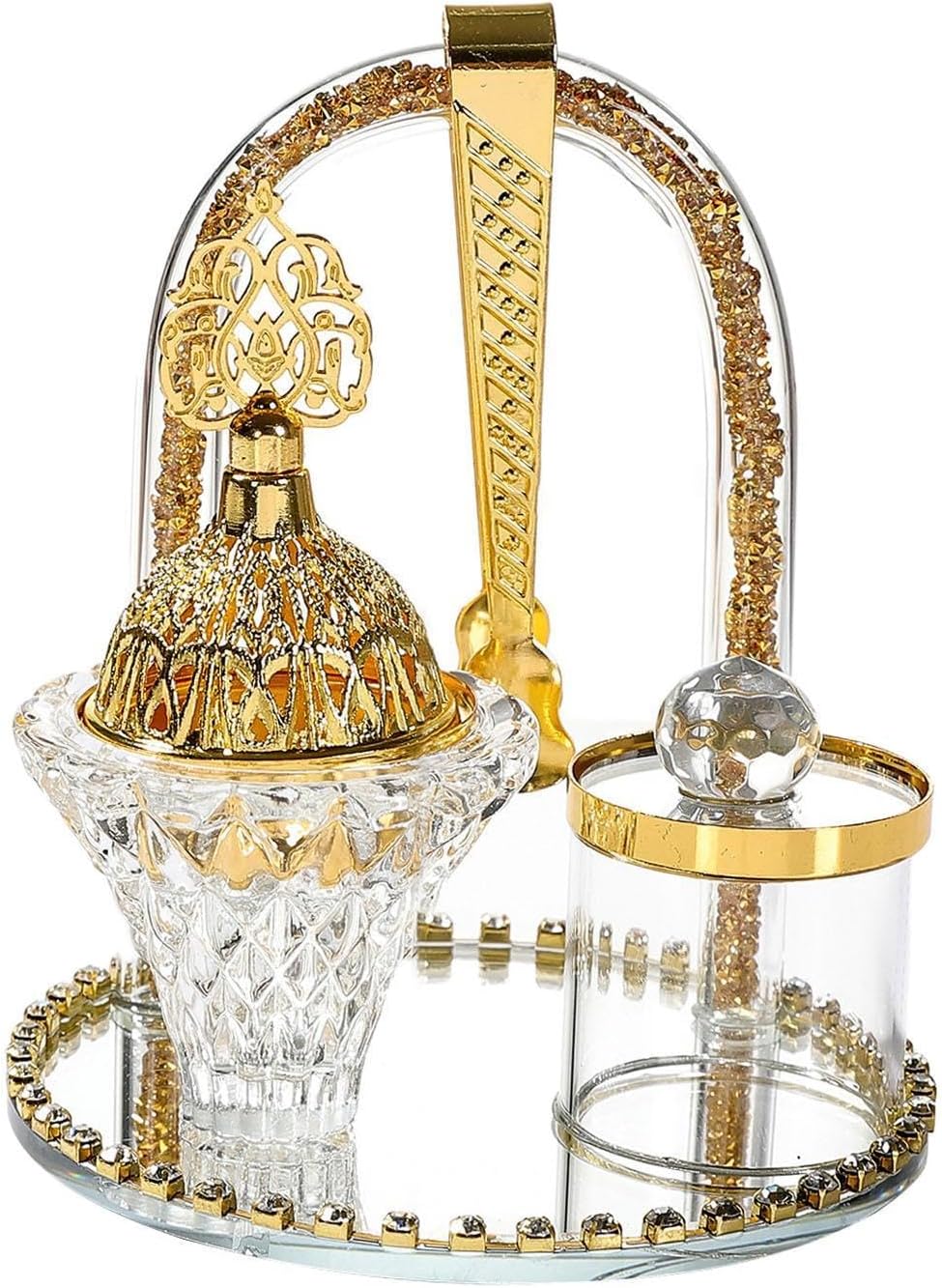 Arabic Incense Burner Luxury Incense Holder Set Friend Gift Fine Craftsmanship Table Ornament Home Office Decor for SPA Desk