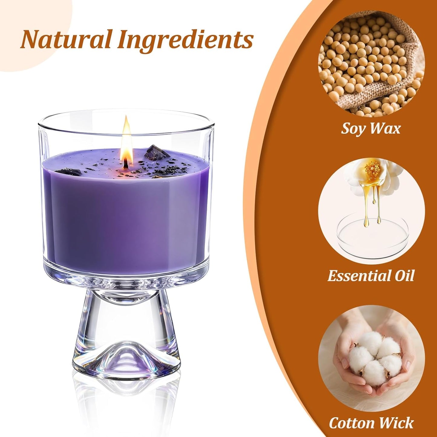 Graduation Gift for Women – Natural Soy Candle, 48-Hour Long Burning Aromatherapy with Rose & Healing Crystals, Gift for Mom, Bridesmaid, Birthday, Valentine, Housewarming (Rose Scented)