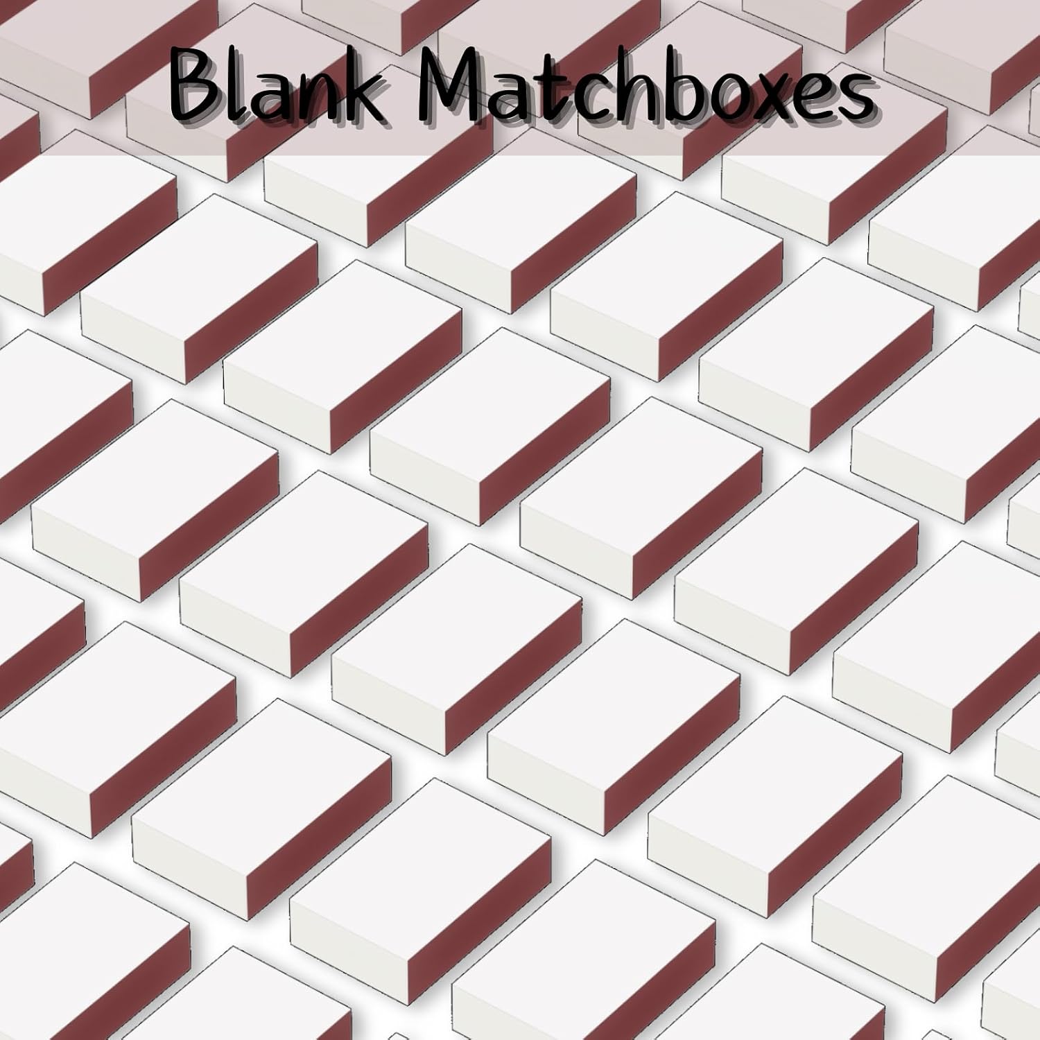 LONGIM 60pcs Blank Matches Boxes for DIY Craft, 2.28x1.41x0.59in White Small Storage Container, Bulk Matchboxes with Double-Sided Strikers for Wedding & Birthday Party Favor Supplies, Empty Matchboxes