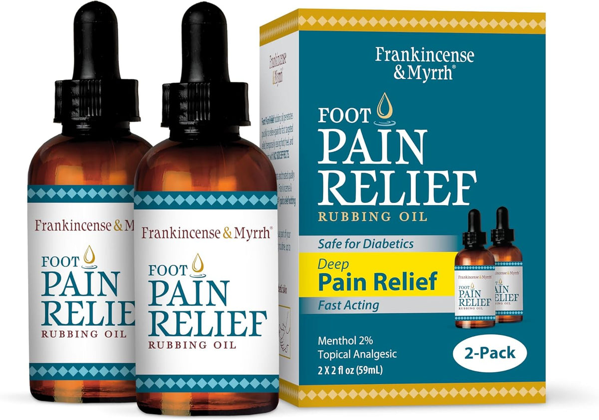 FRANKINCENSE & MYRRH Foot Pain Relief Rubbing Oil