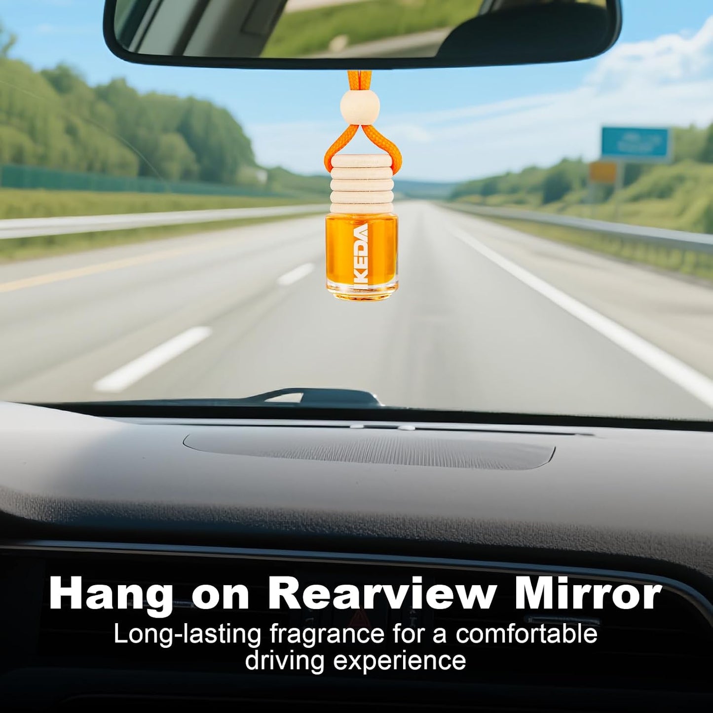 Car Air Freshener, Essential Oil Diffuser 6 Pack, Hanging Air Freshener Diffuser, Long Lasting Fragrance Car Freshener, Cute Car Accessories for Women & Men