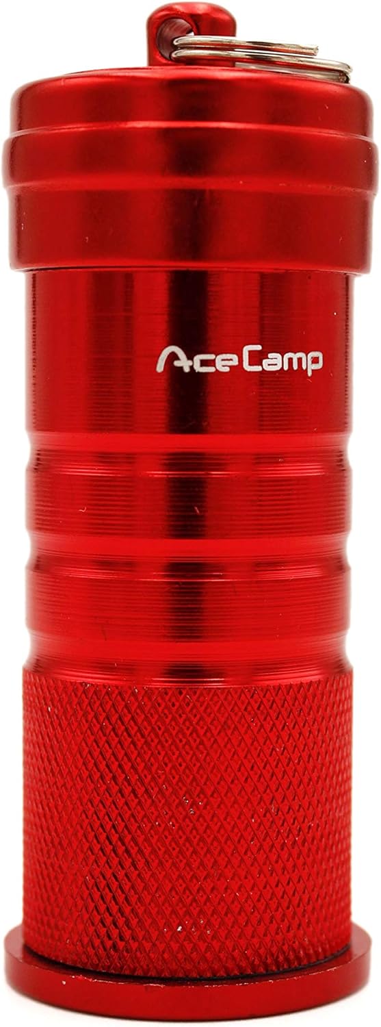 AceCamp Waterproof Matchbox Canister, Airtight Match Container, Watertight Box Keeps Matches Dry for Camping, Survival, Outdoors, Backpacking, Hiking, Campfire, Emergency
