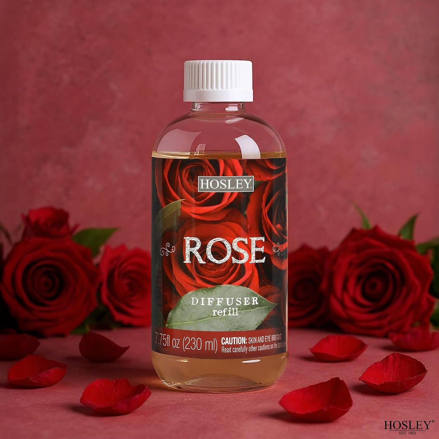 Hosley Set of 2 Premium Rose Diffuser Refills Oil 230 Milliliters Each Ideal Gift for Weddings Spa Reiki Meditation Settings