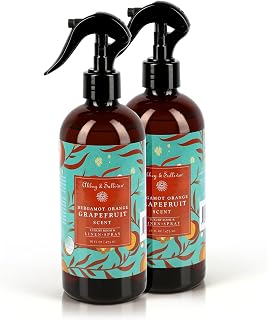 Abbey & Sullivan Linen Spray, Bergamot Orange Grapefruit, Fabric Freshener and Fragrance Room Spray, Pack of 2, 16 oz