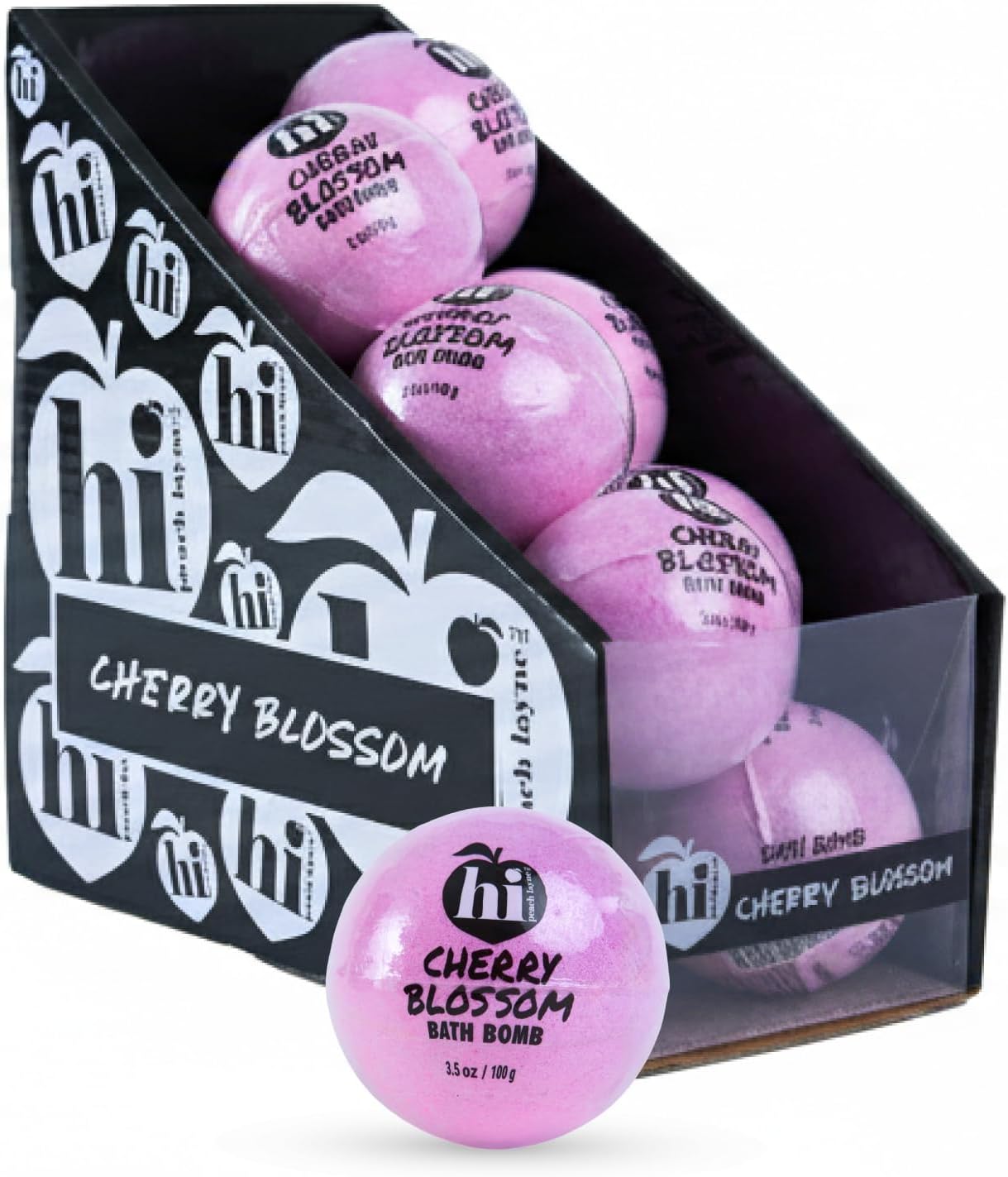 Moisturizing Cherry Blossom Bath Bombs Gift Set for Women & Kids 12-Pack (3.5 oz Each) – Vegan, Clean Beauty, Sensitive Skin Safe, Spa Gifts for Women by Hi Peach Layne