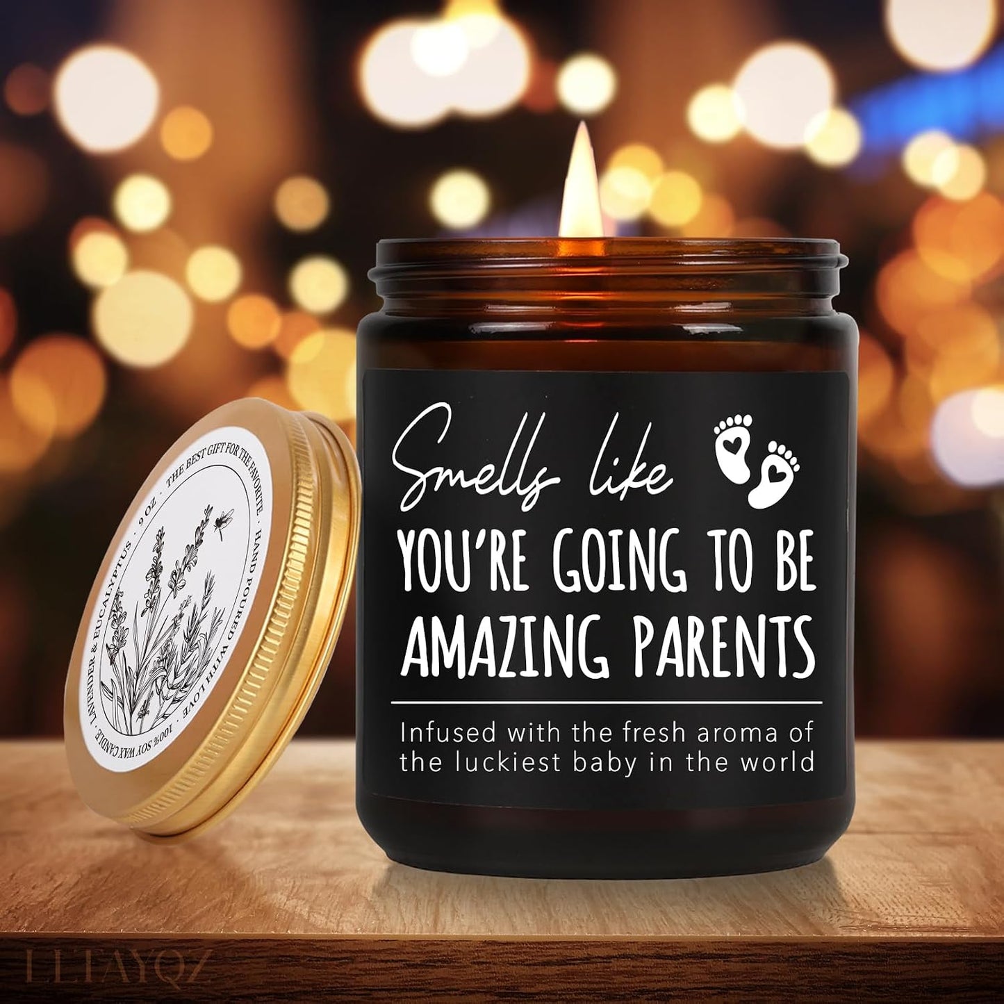 Unique Scented Candle Gift for New Parents, Smells Like You're Going to Be Amazing Parents Candle, New Parent Gift for Couples, New Mom Dad Gifts, Pregnancy Gifts for Expecting Mom And Dad, 9oz-22