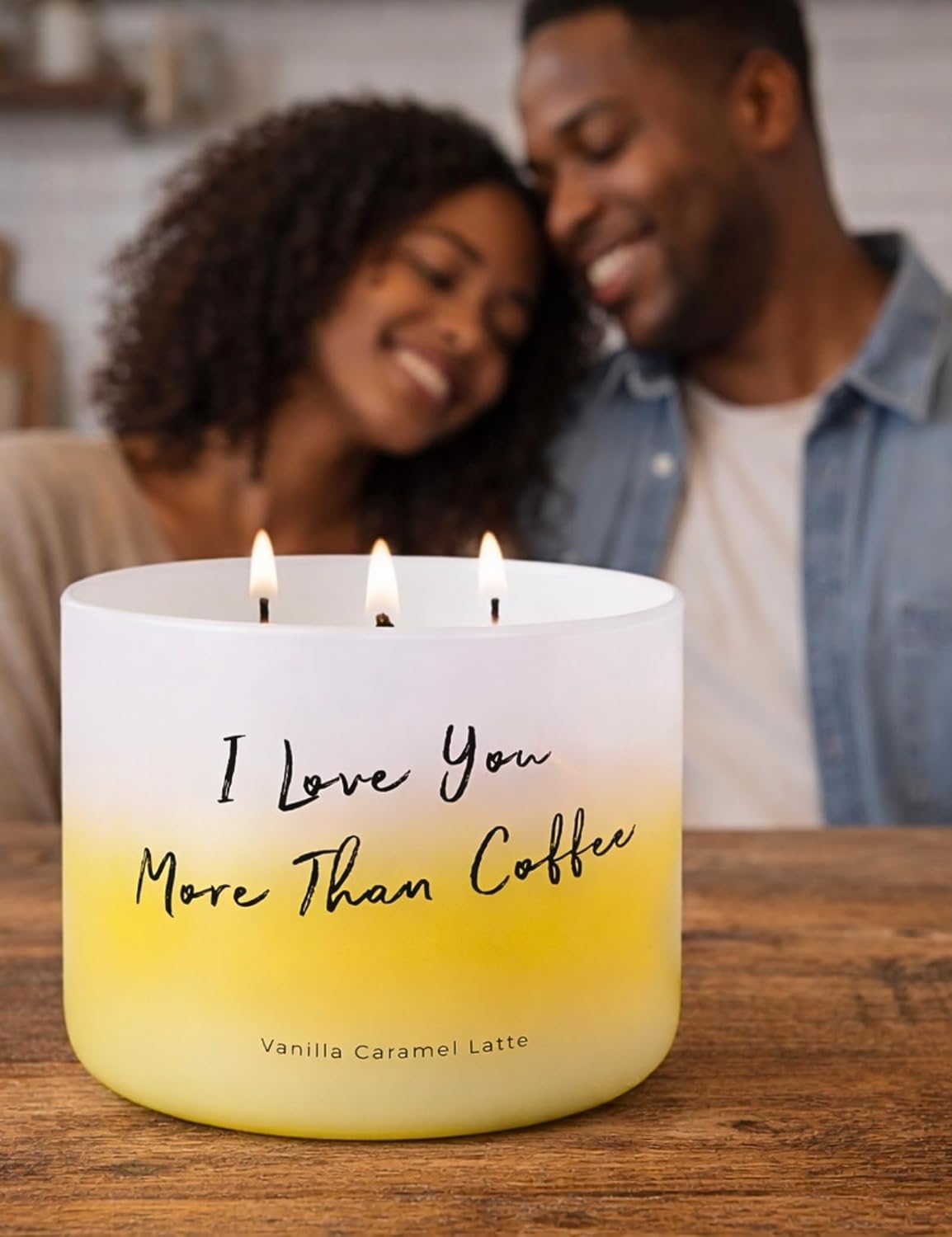 Vanilla Caramel Latte Scented Soy Candle | Large 3-Wick Vanilla Candle for Home, 15.8 oz | Coffee Candles with Caramel | Candles for Women & Coffee Lover Gifts | Long-Lasting Clean Burn