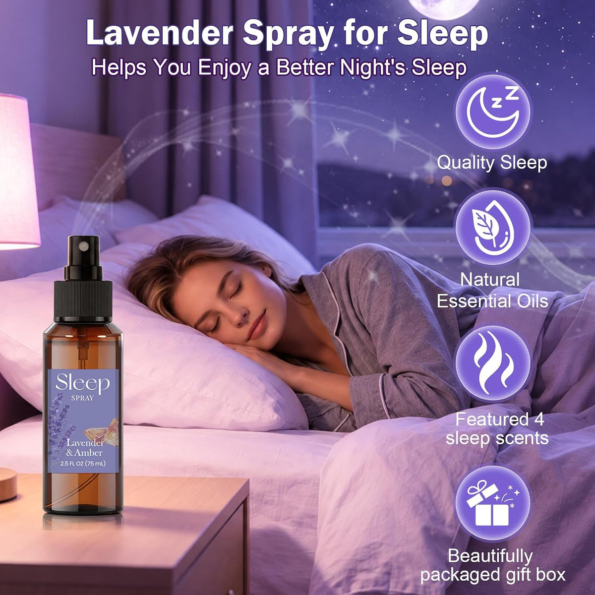 SCENTORINI Sleep Spray, 10.14 FL Oz Calming Lavender Pillow Spray for Sleep