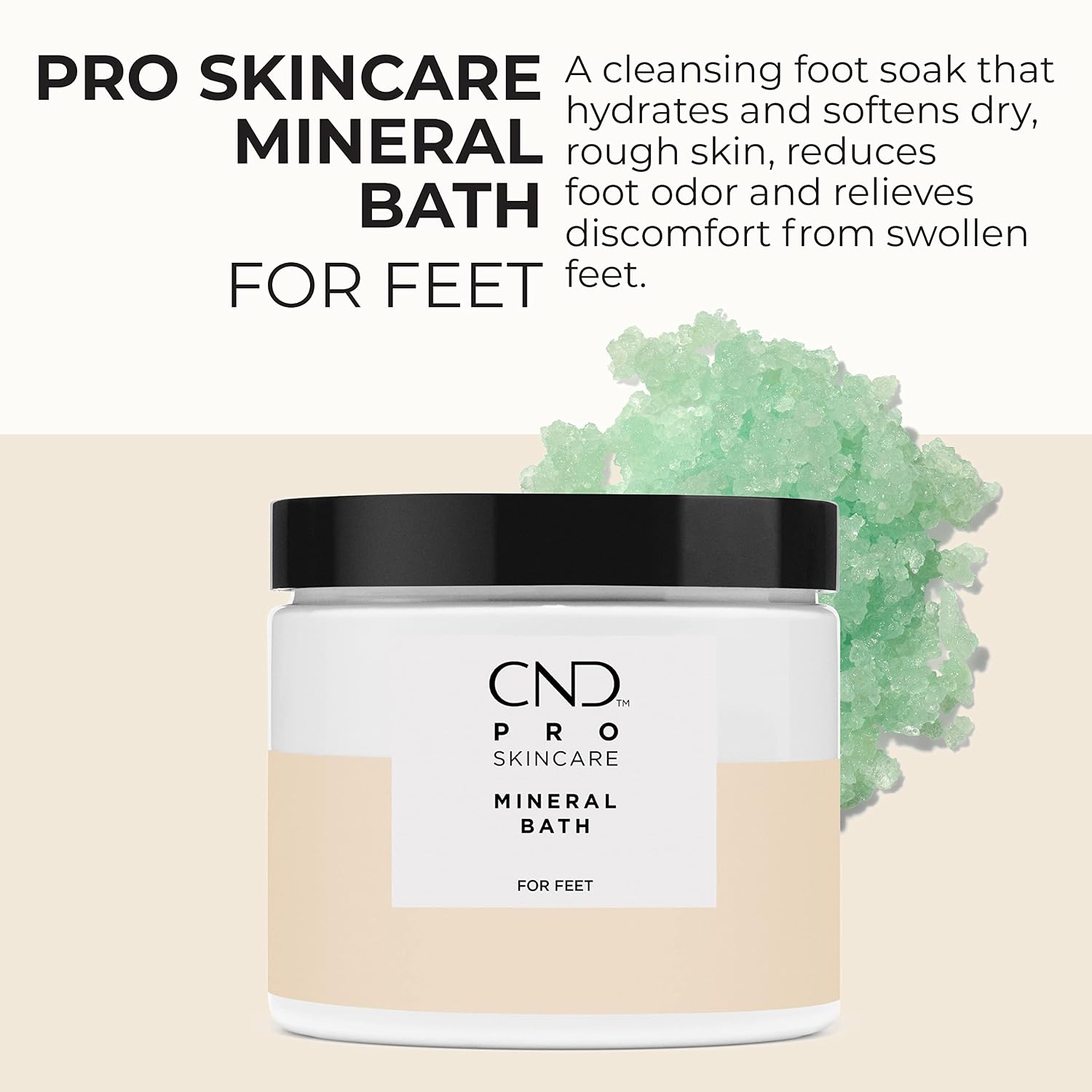 CND Pro Skincare for Feet, Mineral Bath, Exfoliating Sea Salt Scrub, Advanced Callus Remover, & Intense Hydration Treatment | Vegan, Natural Origin Formula