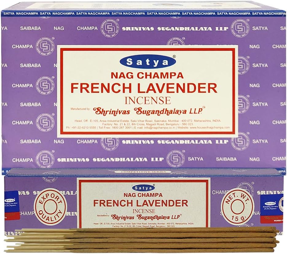 French Lavender Incense Sticks and Incense Stick Holder Bundle Insence Insense Satya Incense