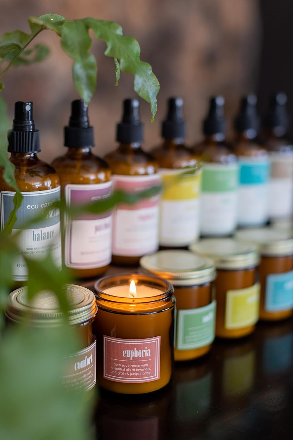 ECO CANDLE CO. Essentials Candle, Refresh, 8 oz. - 100% Soy Wax, No Lead, Hand Poured, Phthalate Free, Made from Midwest Grown Soybeans, All Natural Wicks