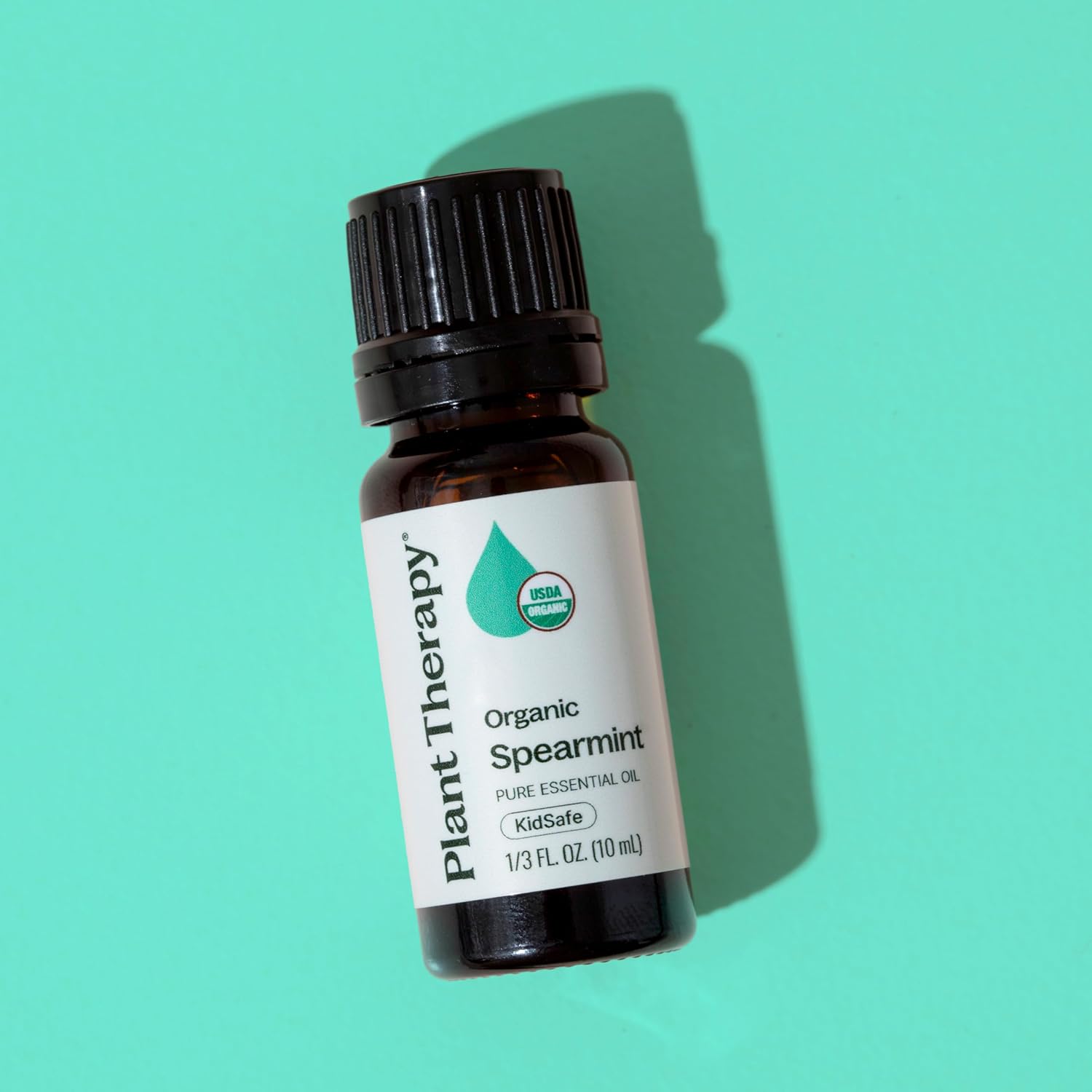 Plant Therapy USDA Certified Organic Spearmint Essential Oil 10 mL (1/3 oz) 100% Pure, Undiluted, Digestive Health, Fresh Scent