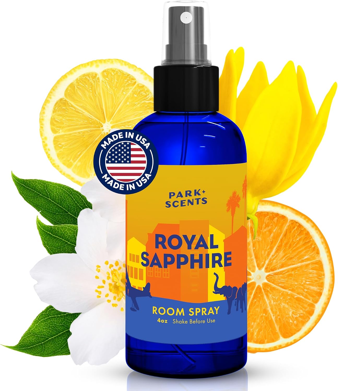 Park Scents Royal Sapphire – Theme Park Resort Hotel Fragrance Room Spray – Jasmine Citrus Amber Ylang Ylang – Luxury Air Freshener Spray – Birthday Gifts for Women, Sister, Hostess, Best Friend (4oz)