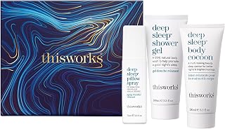 This Works Dream to Sleep Kit – Deep Sleep Pillow Spray 75ml, Shower Gel 100ml & Body Cocoon 100ml – Science-Backed Bedtime Ritual with Lavender, Chamomile & Vetivert