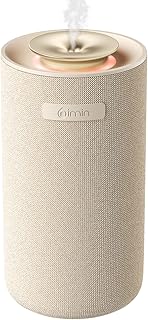 Waterless Essential Oil Diffuser for Home & Car, Cordless Portable Diffuser with Auto Start-Stop, 2-in-1 Mode & Adjustable Scent, Fits 5/10/15ml Bottles, Rechargeable Car Diffuser, Cream