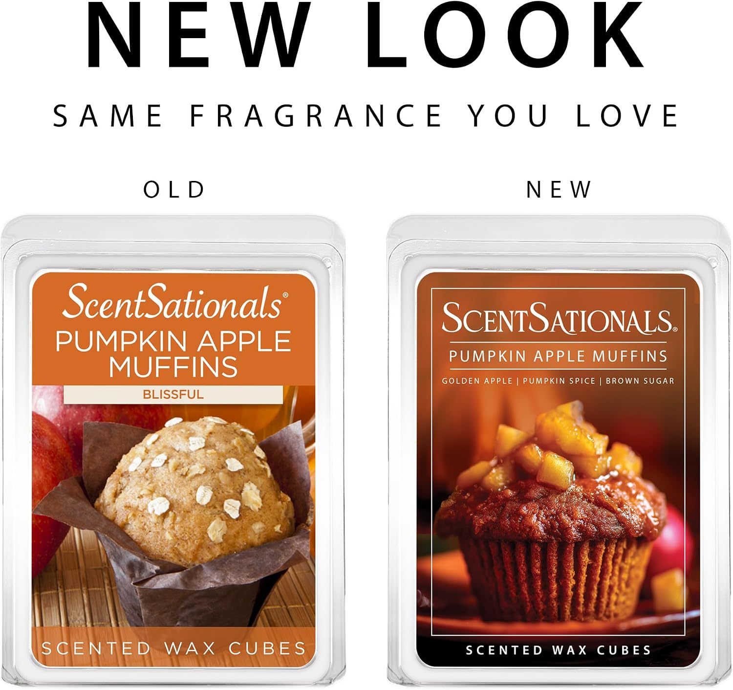 ScentSationals Pumpkin Apple Muffins Scented Wax Melts - Pumpkin Spice, Golden Apples, & Brown Sugar, 10oz (24 Cubes)