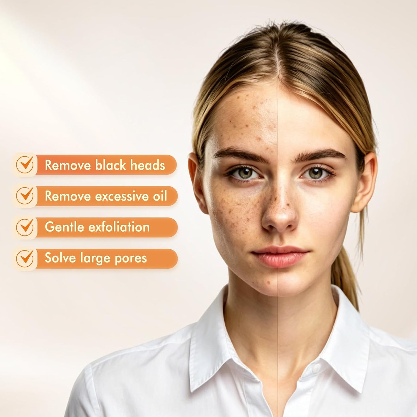 UNOISETION Beginner-Friendly 3-in-1 Diamond Microdermabrasion Machine, Gentle Low Noise At-Home Facial Care Device for for Exfoliation & Blackhead Removal