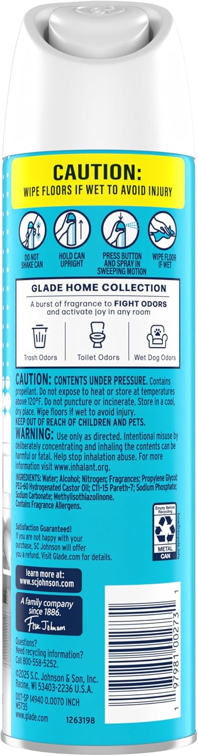 Glade Odor Fighting Soft Mist Air Freshener Room Spray, Sea Waves, 7.3oz., 1 count