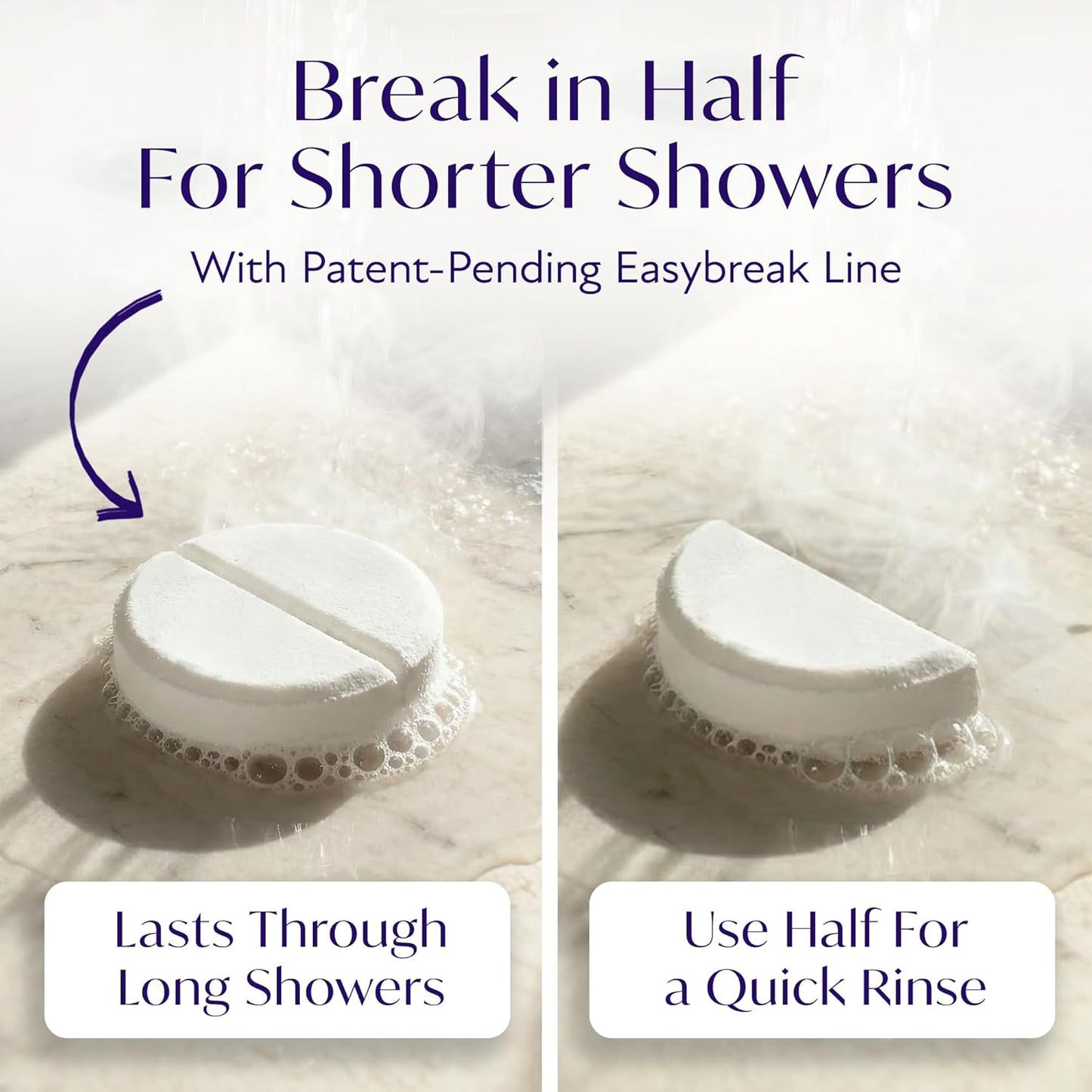 Solia Congestion Eucalyptus & Menthol Natural Shower Steamers - Patent-Pending - Real Essential Oil Menthol Tablets, Spa Steamers Aromatherapy, 15-Pack