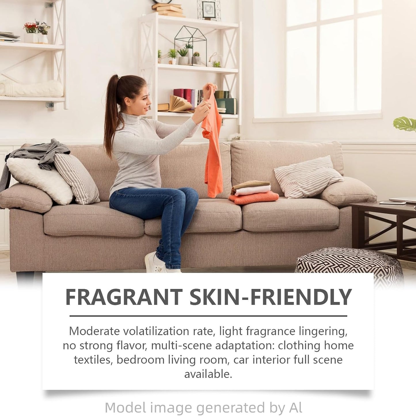 Long-Lasting Fabric Refresher and Room Spray, Odor Eliminating Fabric & Home Spray, Long-Lasting Fresh Scent, Pet-Friendly Formula, for Clothes, Curtains, Rugs, Bedding, 100ml (1Pcs)