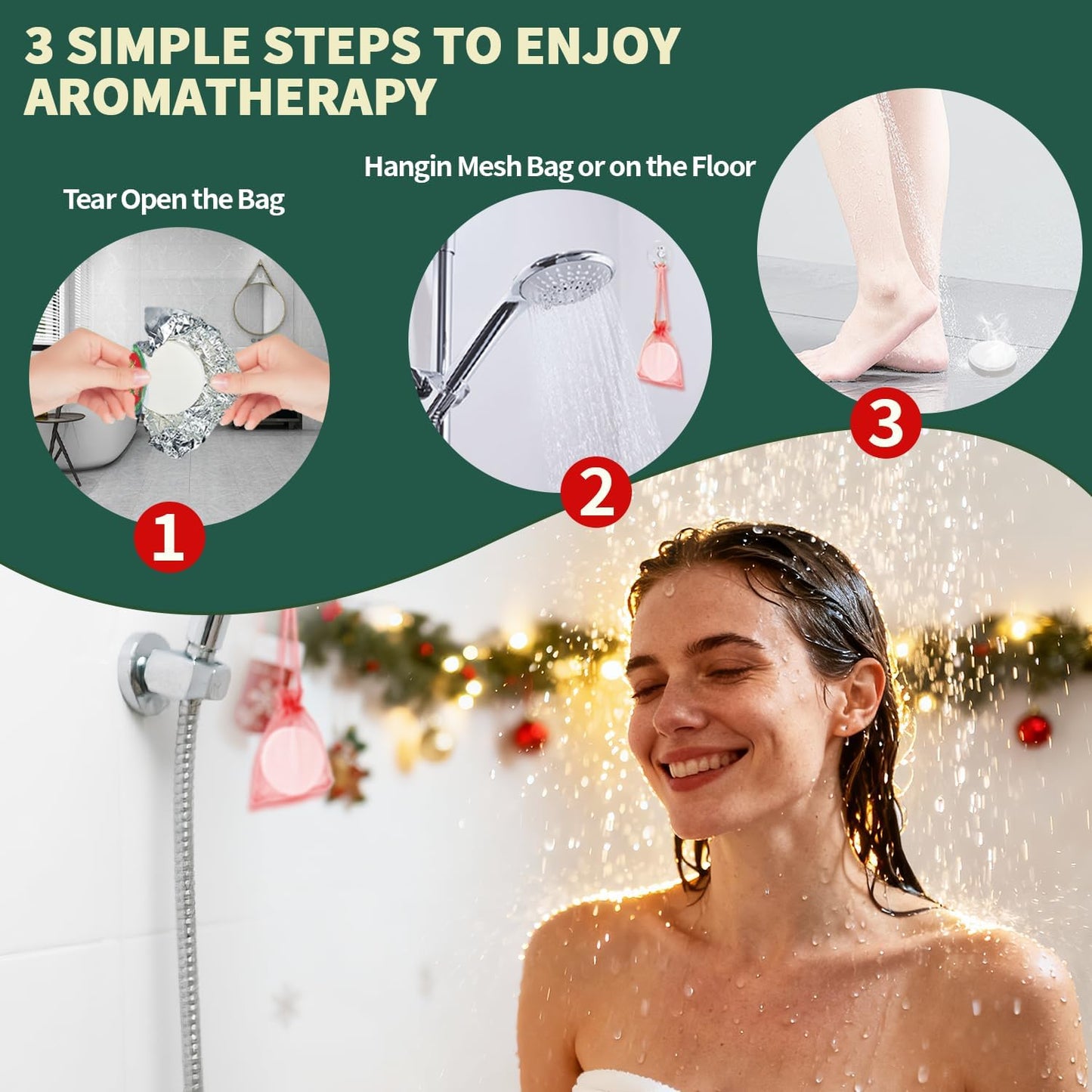Shower Steamers Aromatherapy, 6-Pack Shower Bombs | Christmas Stocking Stuffers for Adults Women Men Teens White Elephant Birthday Gifts, Organic Essential Oil Home Spa Relaxing