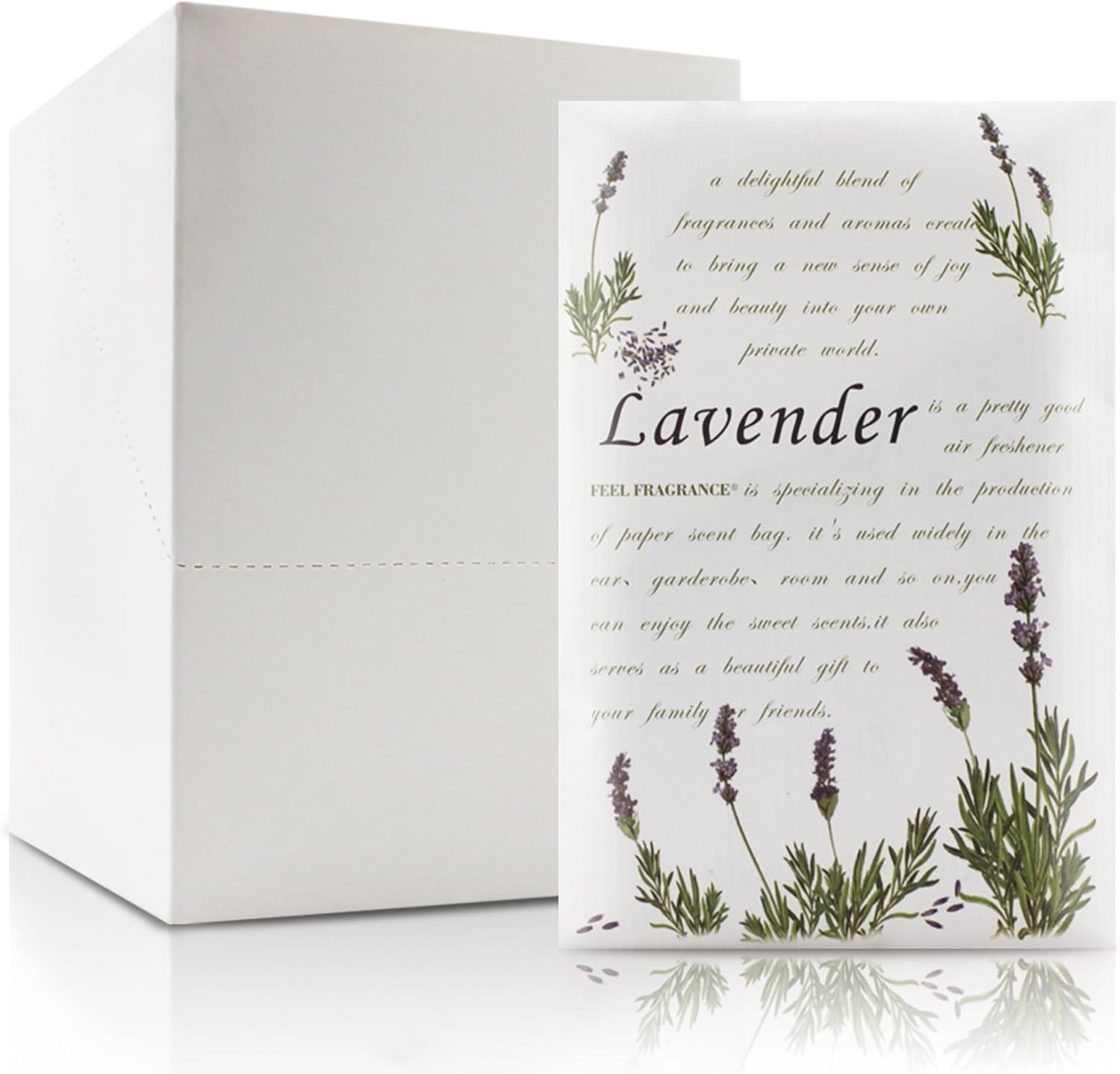 Lavender Scented Sachet for Drawers and Closets - Feel Fragrance Sachets, Lot of 12 (Lavender)