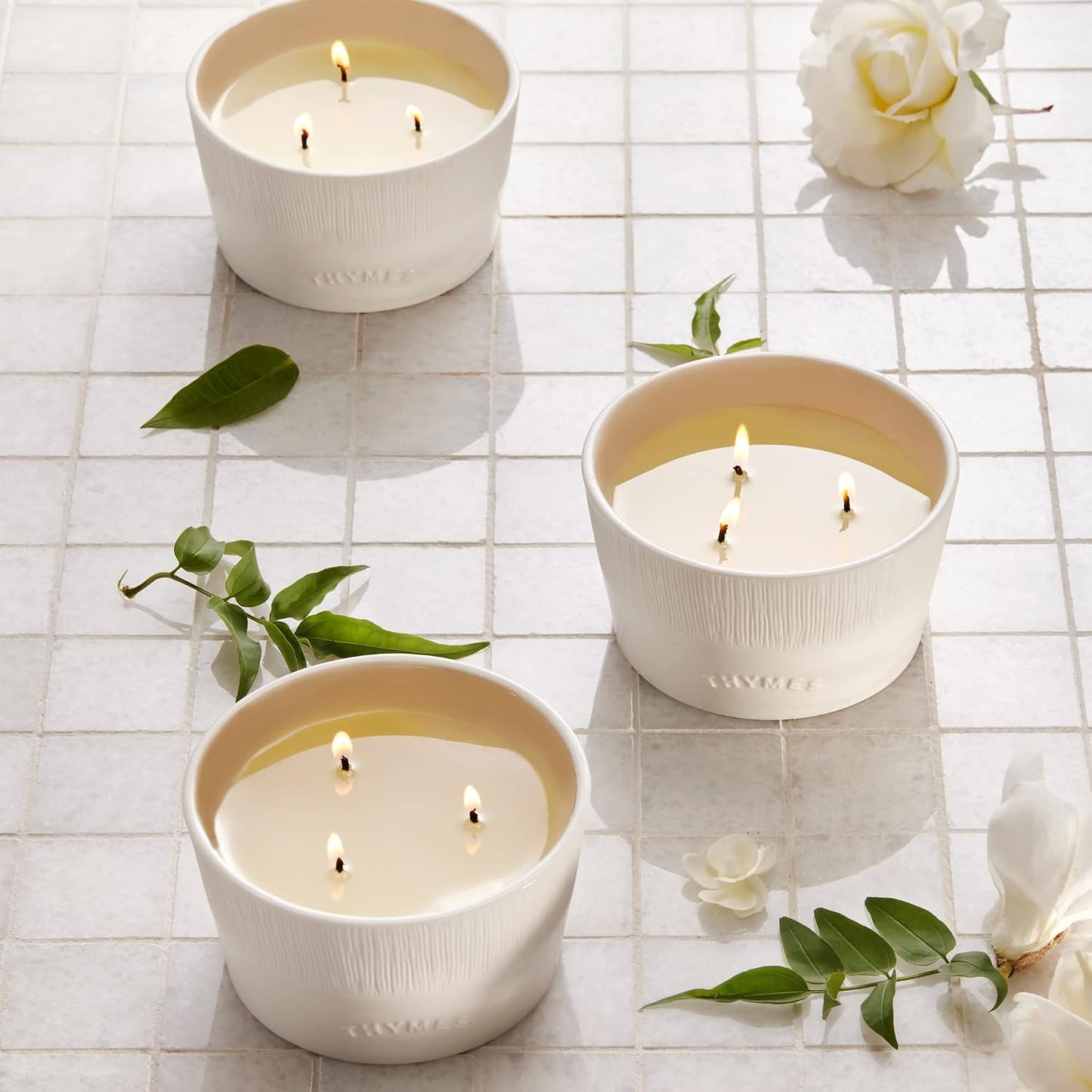 Thymes 3-Wick Candle with Lid - Eucalyptus - 13.5 Oz