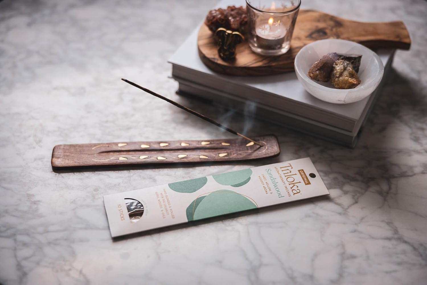Triloka Original Incense, Sandalwood, 10 Sticks