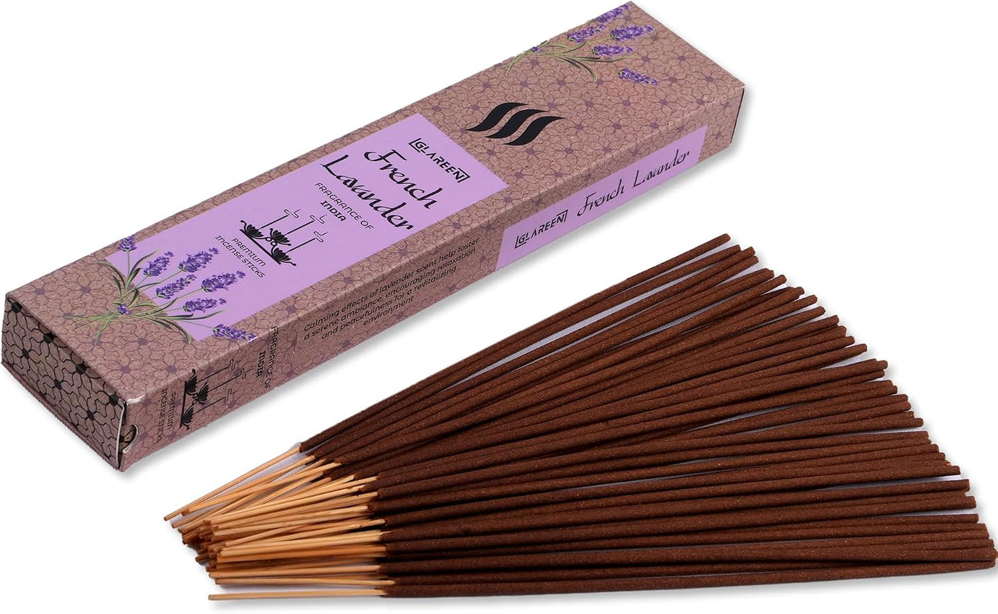 French Lavender Bliss: Exquisite Lavender Agarbatti Incense Sticks (Pack of 50) | Embrace Serenity in Every Burn