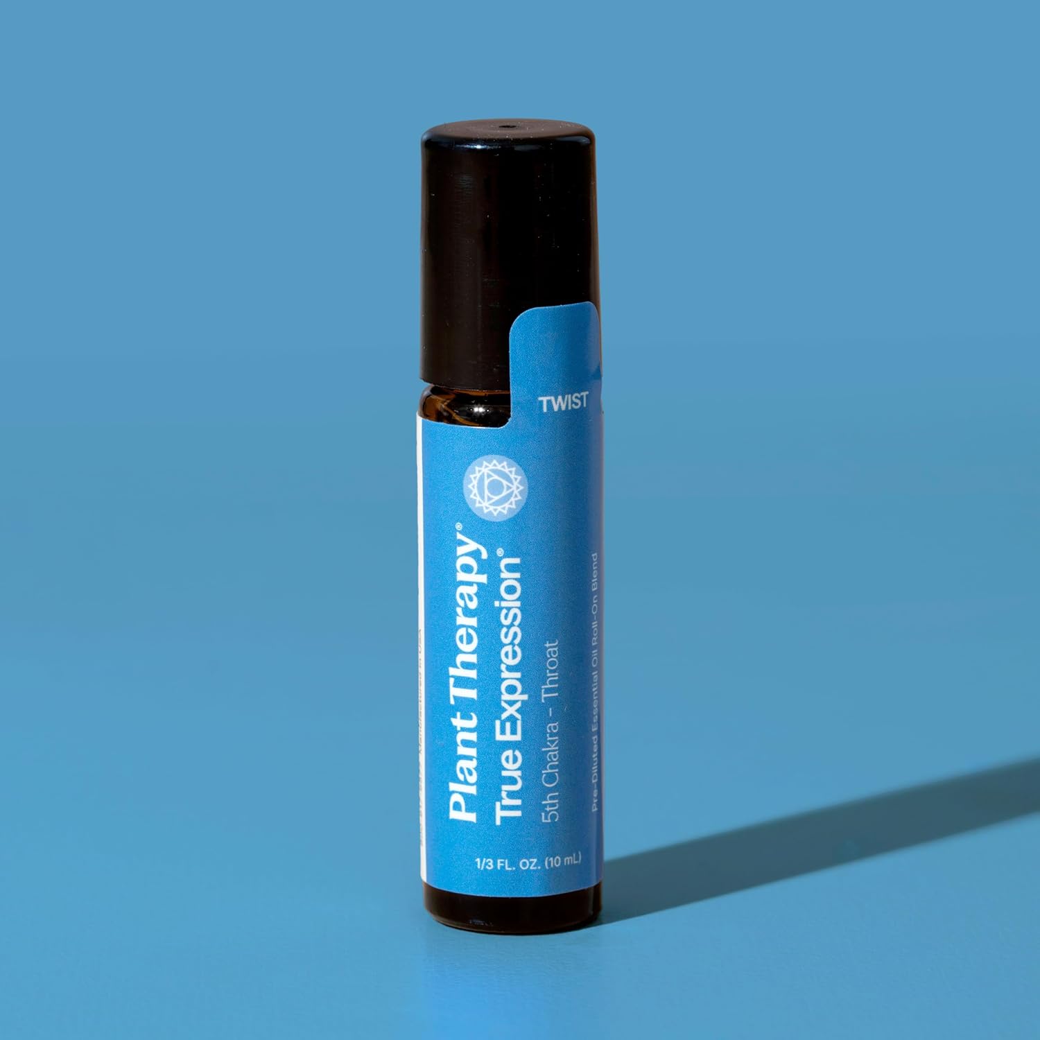 Plant Therapy Chakra 5 True Expression Essential Oil Blend (Throat Chakra) Pre-Diluted Roll-On 10 mL (1/3 oz) 100% Pure