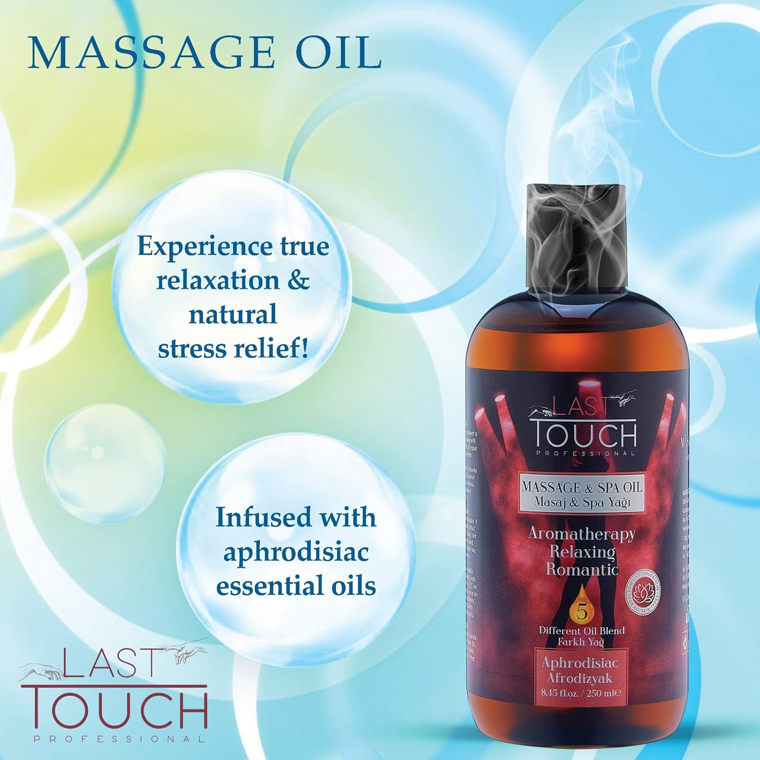 Aphrodisiac Massage Oil for Couples - Massage Oils for Date Night - Massage Oil for Massage Therapy - Aromatherapy Oil for Intimate Moments -Aphrodisiac Massage Oils - Muscle Relaxer Oils 8.45 Fl Oz.