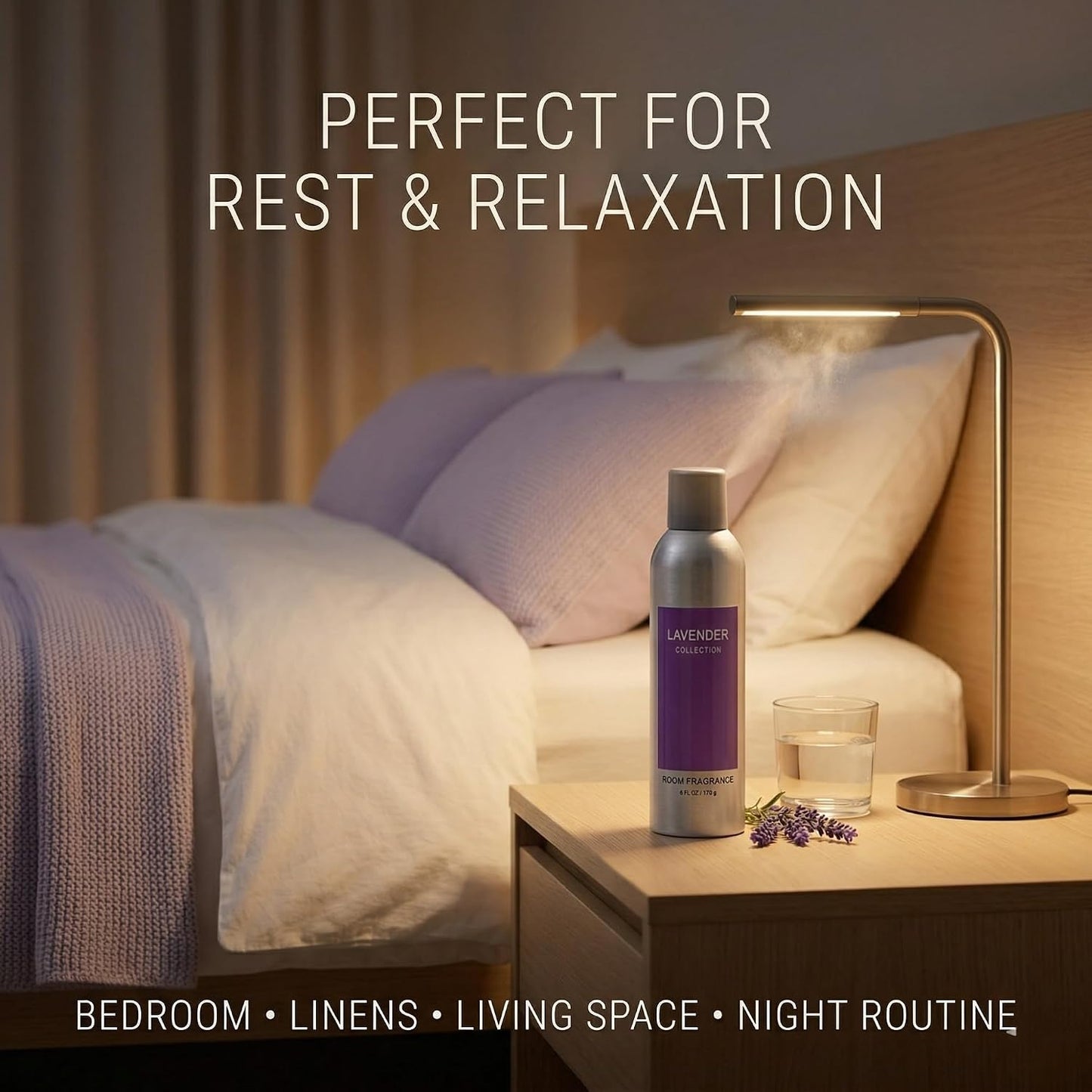 Room Fragrance Air Freshener Spray Concentrated Bathroom, Kitchen, Car, or Office Deodorizer, U.S.- Made by AP Fragrance (Lavender)