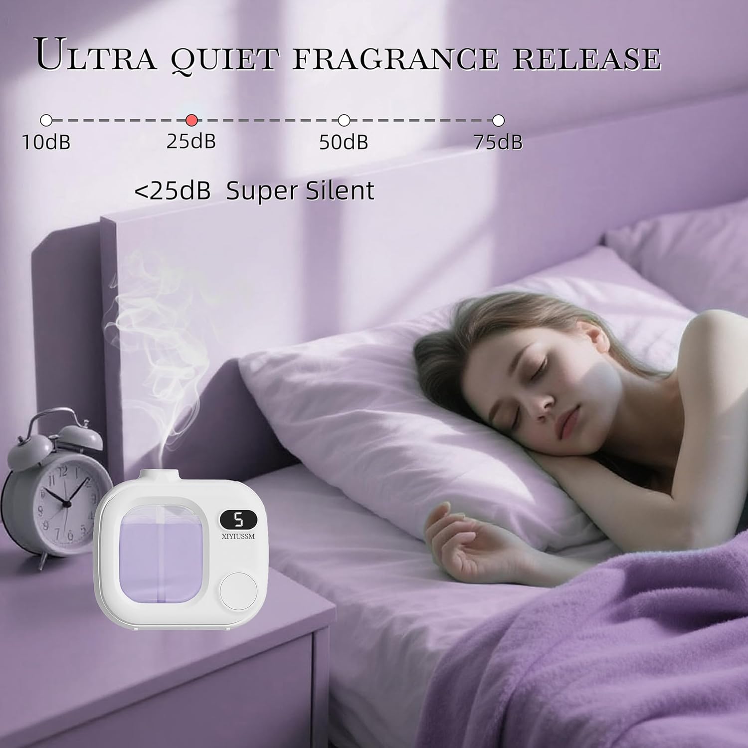 Waterless Essential Oil Diffuser Portable Cordless Aromatherapy Scent Machine for Home Office Car Large Room Battery Powered Ultrasonic Diffuser with 5 Mist Modes for Bedroom Classroom Travel