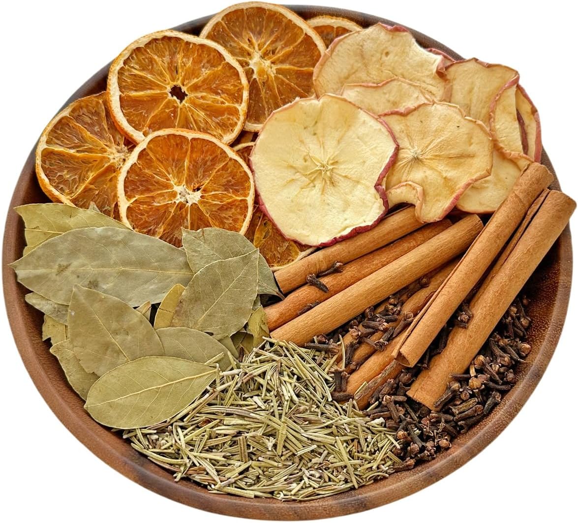 Christmas Simmering Potpourri- Apple, Orange, Clove, Cinnamon, Rosemary & Bay Leaf, Fall Scents Fragrance Stovetop Potpourri, Perfect Christmas Blend House Warming Hostess Gift (Abundance)