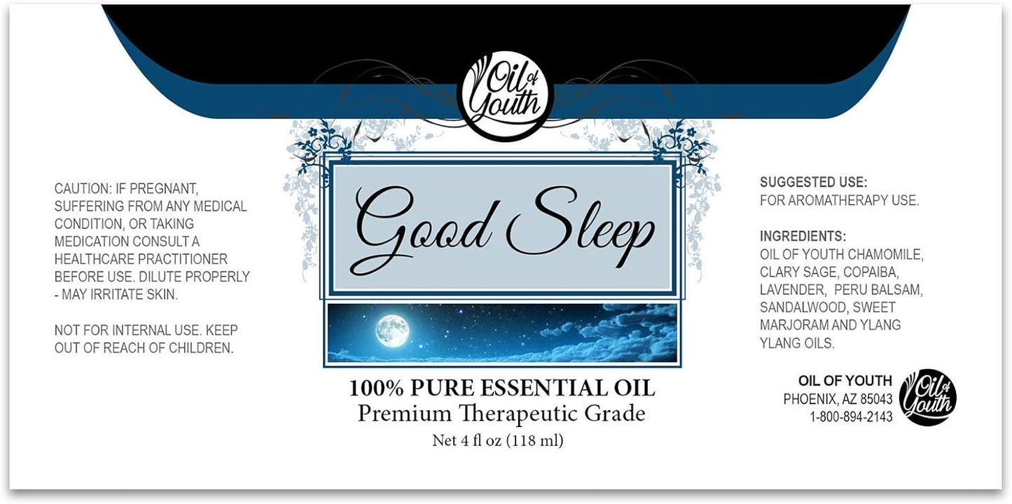 Oil of Youth 4 Ounce Bulk Good Sleep Blend Essential Oil - Therapeutic Grade - Pure & Natural - Sleep Oils for Diffuser - Essential Oils for Sleeping