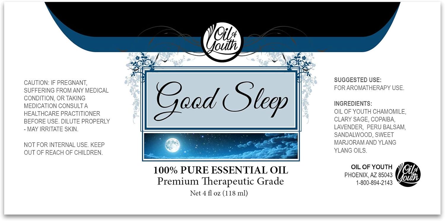 Oil of Youth 4 Ounce Bulk Good Sleep Blend Essential Oil - Therapeutic Grade - Pure & Natural - Sleep Oils for Diffuser - Essential Oils for Sleeping