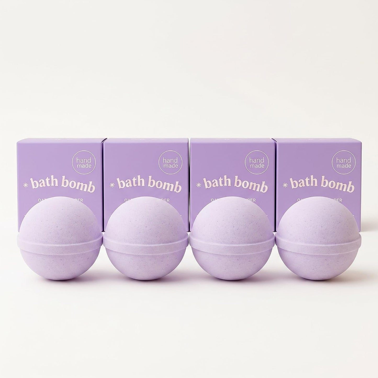 Unboxme Gifts Bath Bombs Gift Set - Large 8 oz Fizzy, Moisturizing Spa Bath Bombs, Relaxing Aromas, Gift Ready - 4 Pack, Lavender