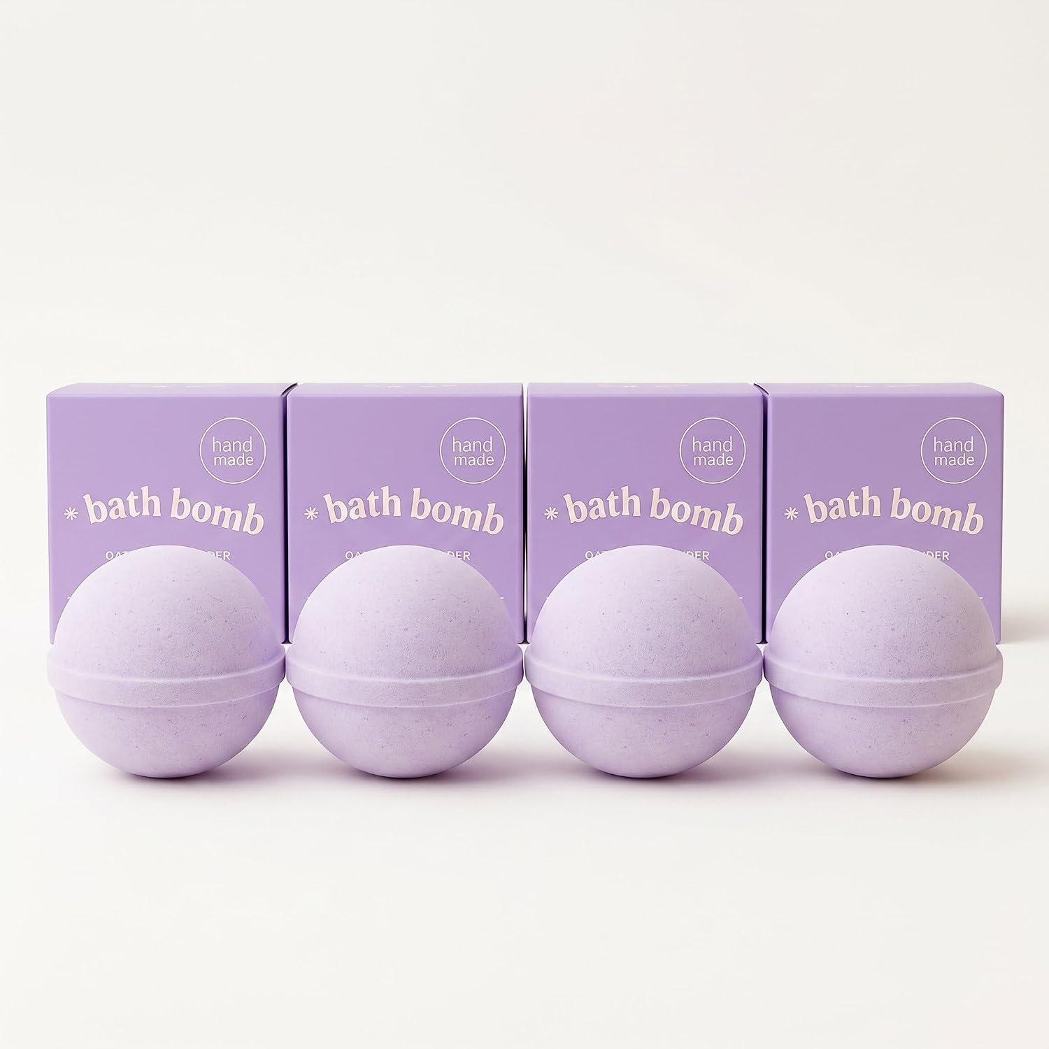 Unboxme Gifts Bath Bombs Gift Set - Large 8 oz Fizzy, Moisturizing Spa Bath Bombs, Relaxing Aromas, Gift Ready - 4 Pack, Lavender