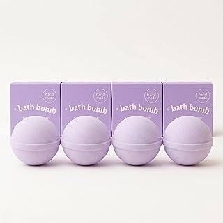 Unboxme Gifts Bath Bombs Gift Set - Large 8 oz Fizzy, Moisturizing Spa Bath Bombs, Relaxing Aromas, Gift Ready - 4 Pack, Lavender