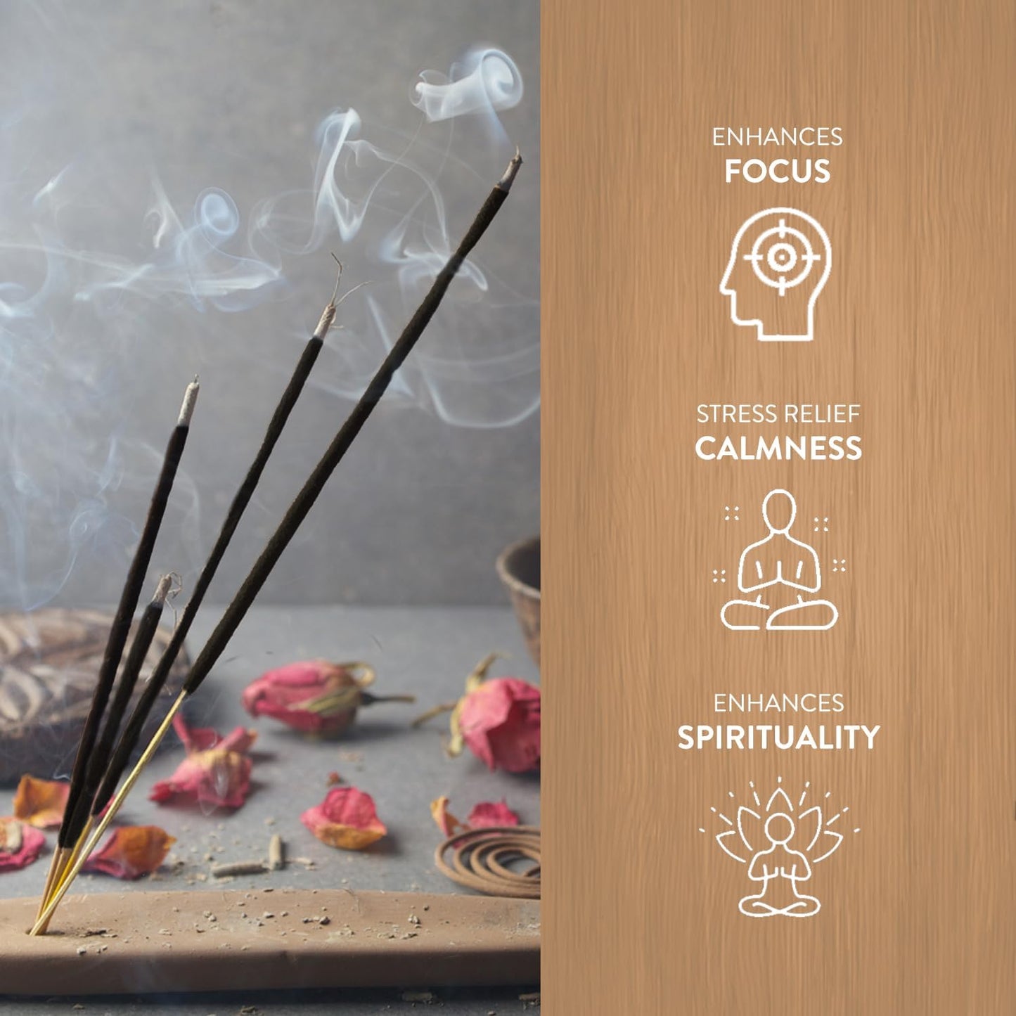 HEM Sandal Incense Sticks – Pack of 6 (120 Sticks) – 9 Inches Long – Perfect for Meditation, Relaxation & Home Fragrance