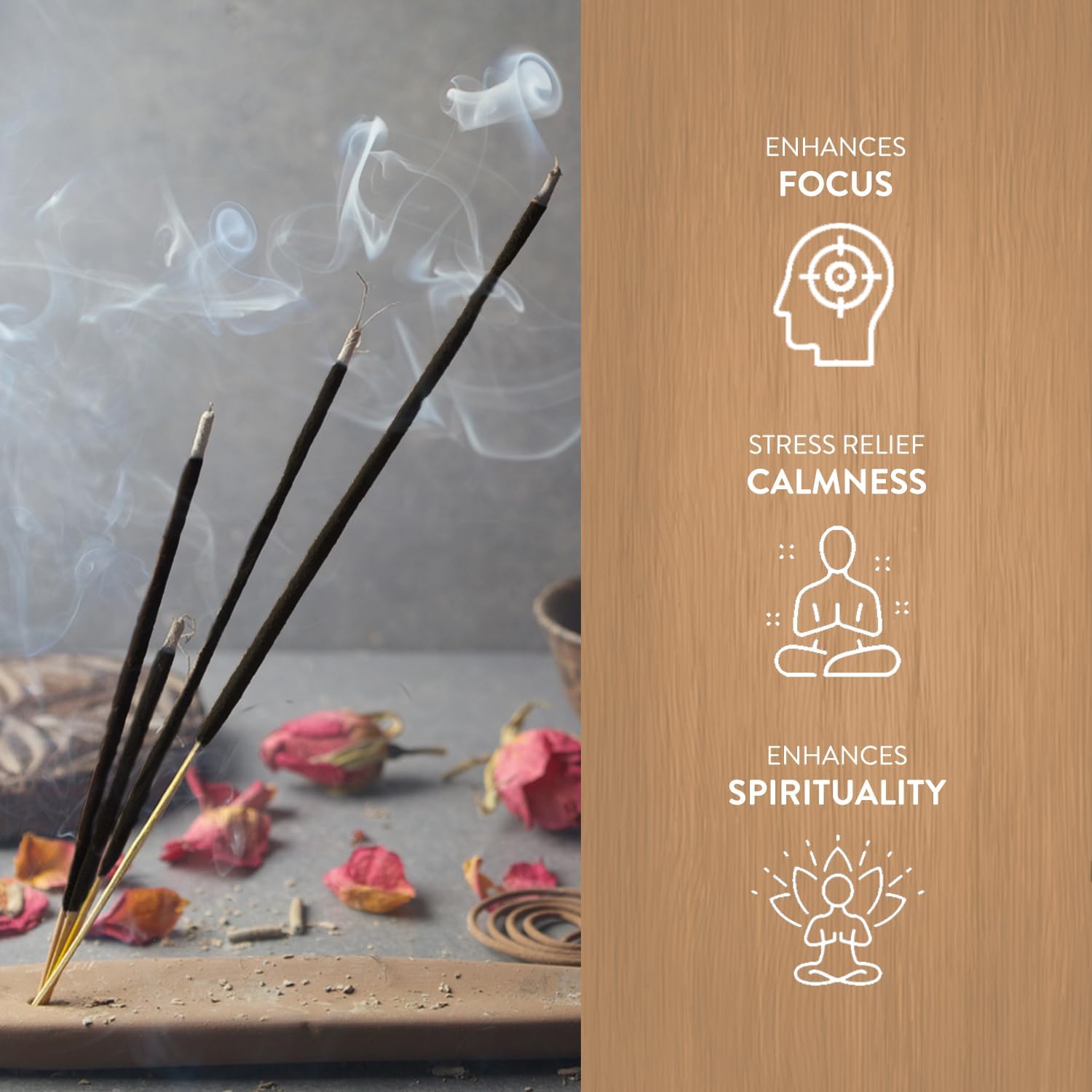 HEM Sandal Incense Sticks – Pack of 6 (120 Sticks) – 9 Inches Long – Perfect for Meditation, Relaxation & Home Fragrance
