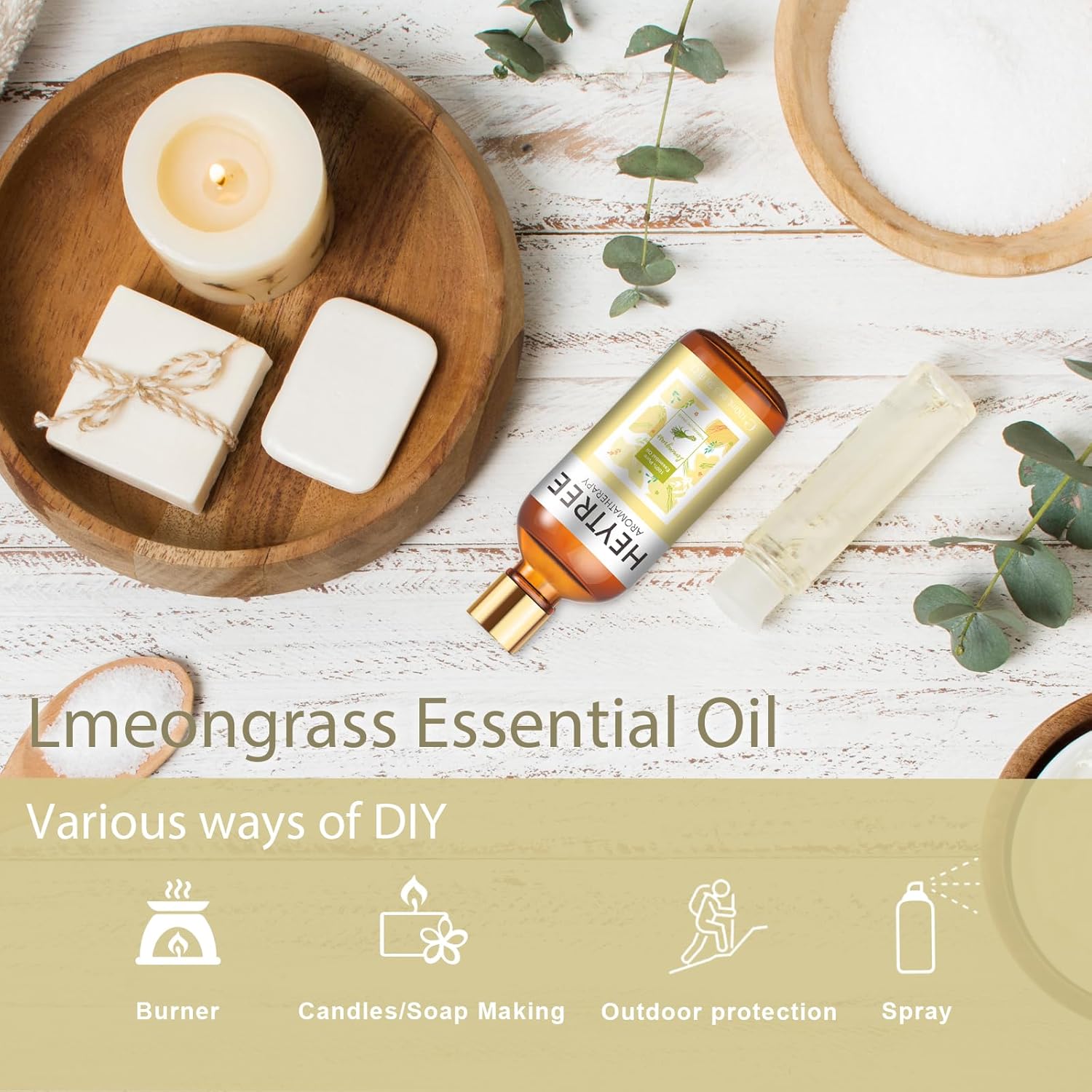 Lemongrass Essential Oil 3.38FL OZ- Pure Natural Essential Oil for SPA Aromatherapy and Diffusers - Create a Relaxing Environment-Drive Buzzing