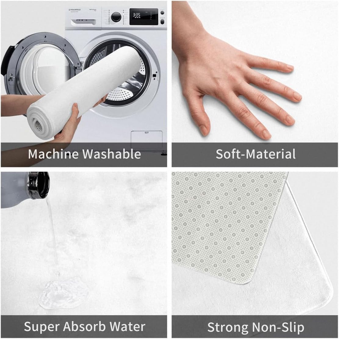 Waterproof Outdoor Mat Beware of Gordon - Furry | Foot/Foam Kitchen Standing - Bubble Bath Mat Tub Spa Massager for Plush Bathroom, Fluffy Area(65X90CM)