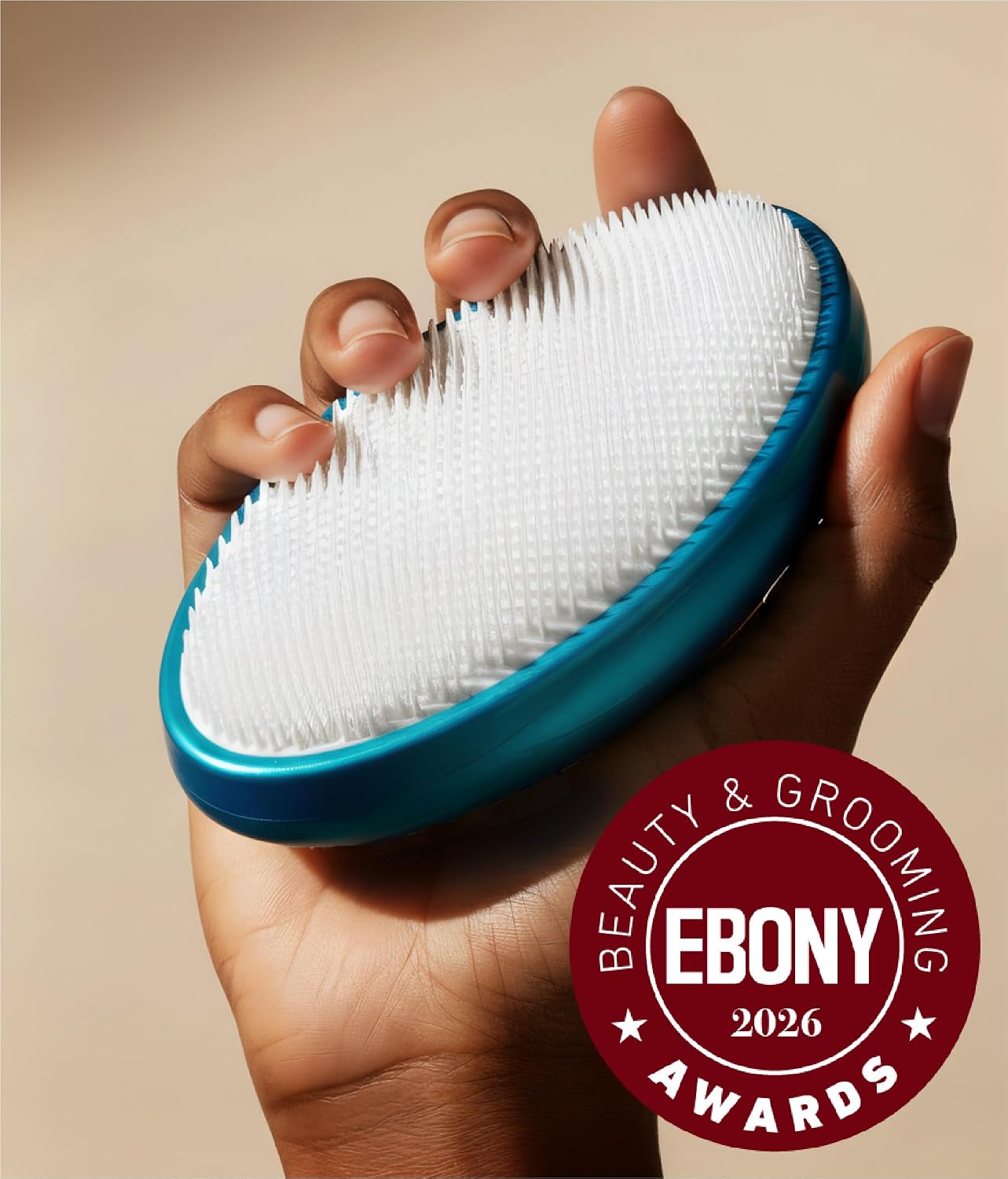 WIZKER Ingrown Hair Brush - 2-in-1 Exfoliating Brush for Razor Bumps, Sensitive Skin - Soft and Firm Bristles, Face Body Scrubber, Waterproof, Mold Resistant - Deep Blue