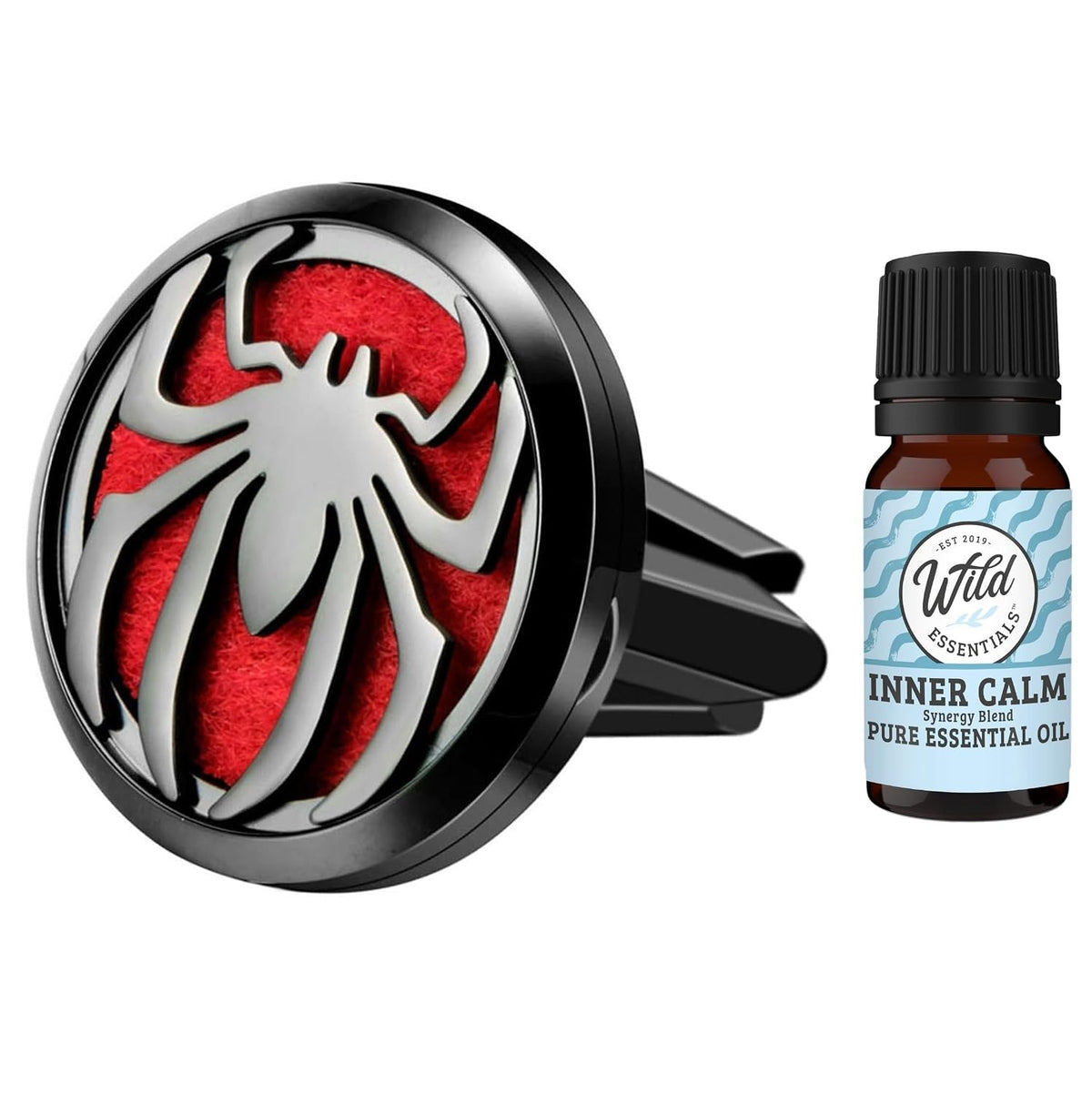 Wild Essentials Black Chromme Spider Car Vent Diffuser Kit