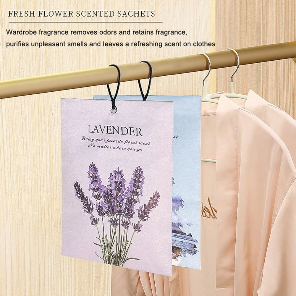 12 Packs Lavender Scented Sachets Air Freshener for Drawer and Closet Long-Lasting Sachets Bags Drawer Deodorizers Fresh Scents