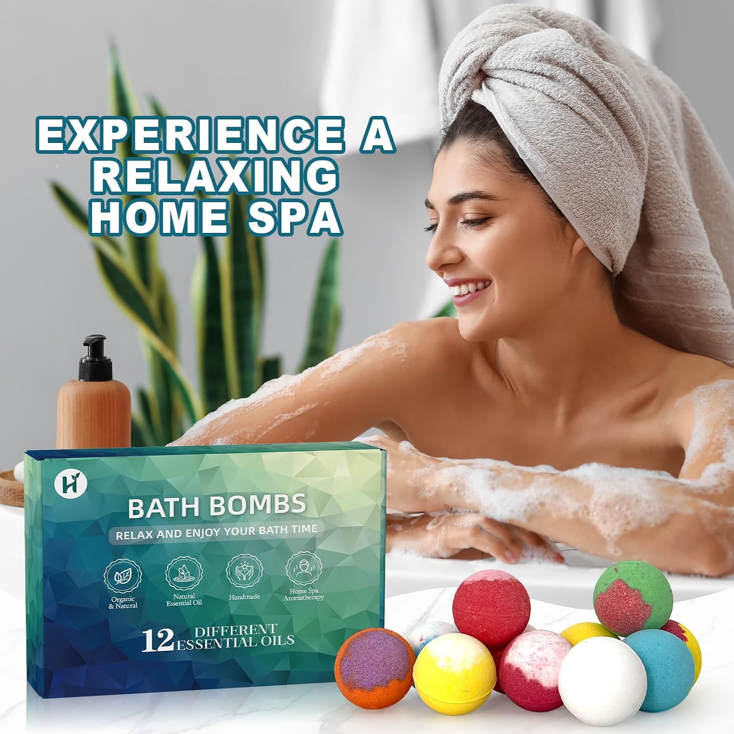 Bath Bombs Birthday Gifts for Women & Men Set, 12 Pack Handmade Natural Organic Bath Bomb with Shea Butter, Fathers Day Gift for Dad Husband from Wife Daughter, Spa Relaxing Self Care